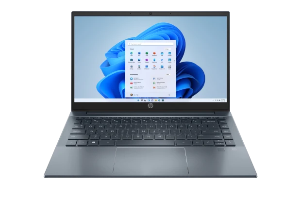 Laptop HP Pavilion 14-ec0001ur / 5D5B9EAR / AMD Ryzen 7 / 16GB / 512GB SSD / AMD Radeon / FullHD / Win 11 / Niebieski