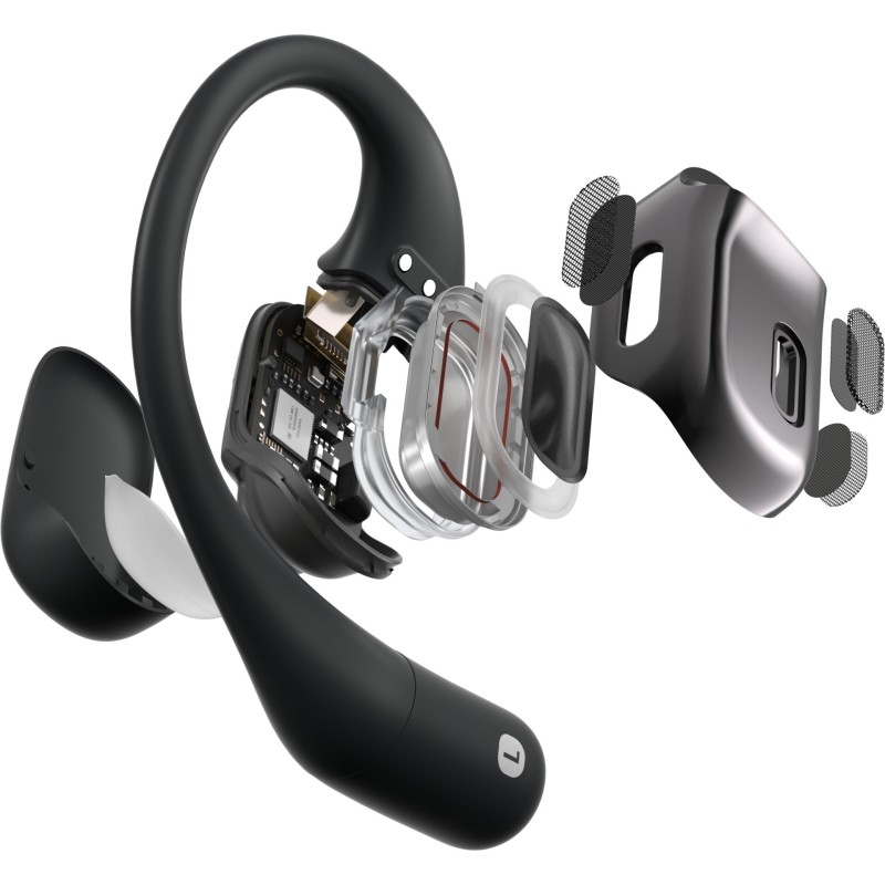 Słuchawki bezprzewodowe przewodnictwo powietrzne Shokz OpenFit czarne Black