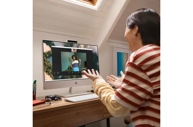 Komputer All in One HP 27-ca0075nf / 9Z2Y5EA / AMD Ryzen 7 / 16GB / SSD 1TB / AMD Radeon / QHD / Win 11 Pro / Biały