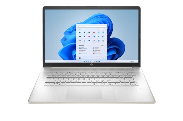 Laptop HP 17-cn0012ds / 43N57UA / Intel Core i5 / 8GB / SSD 256GB / Intel Xe / HD+ / Win 11 / Złoty