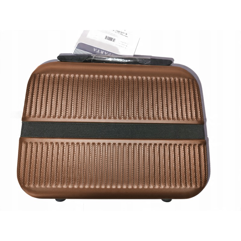 Zestaw 2szt Kuferek kosmetyczka podróżna Vip Collection ABS 14" SPARTA GOLD