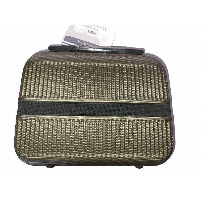 Zestaw 2szt Kuferek kosmetyczka podróżna Vip Collection ABS 14" SPARTA GOLD