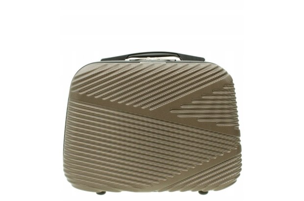 Zestaw 2szt Vip Collection kuferek podróżny ABS 14" MIAMI BEACH COFFEE 14L