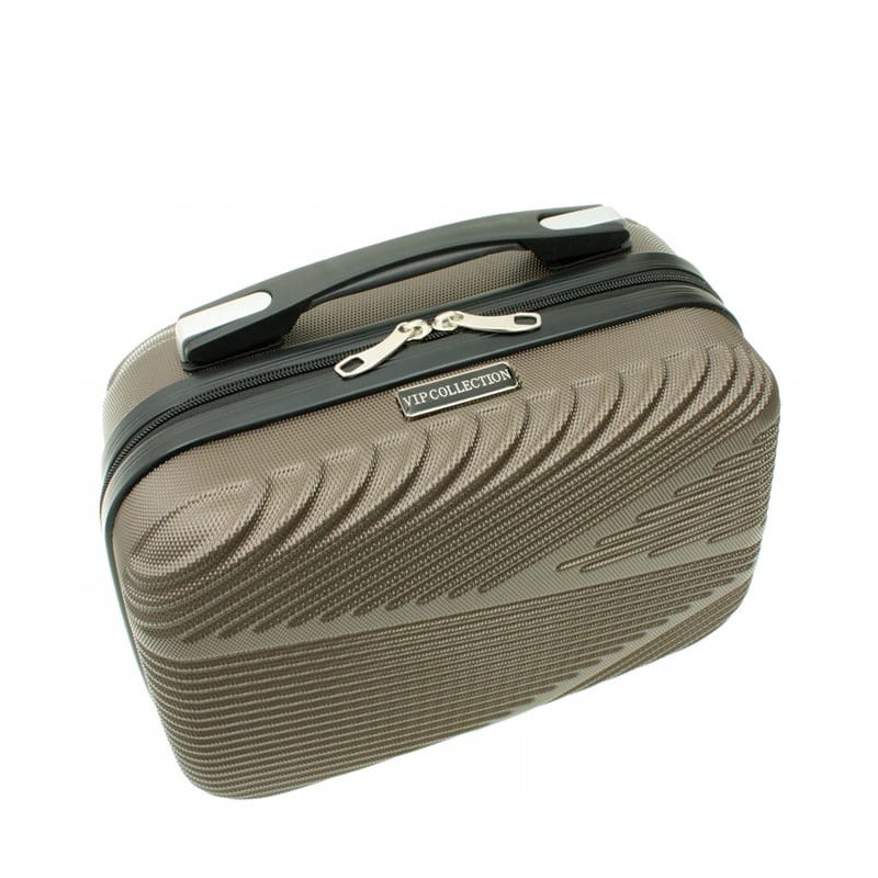 Zestaw 2szt Vip Collection kuferek podróżny ABS 14" MIAMI BEACH COFFEE 14L