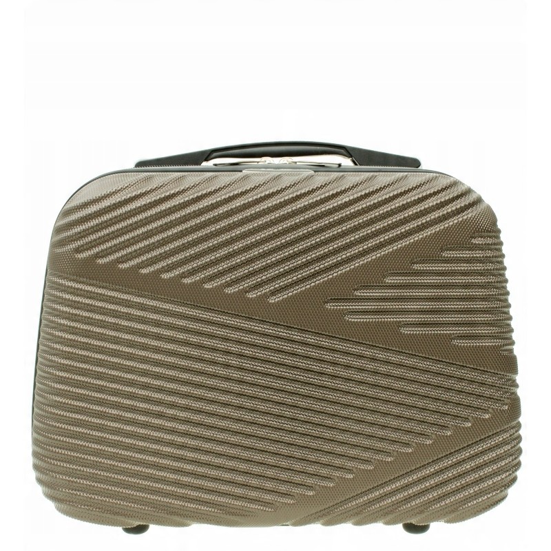 Zestaw 2szt Vip Collection kuferek podróżny ABS 14" MIAMI BEACH COFFEE 14L