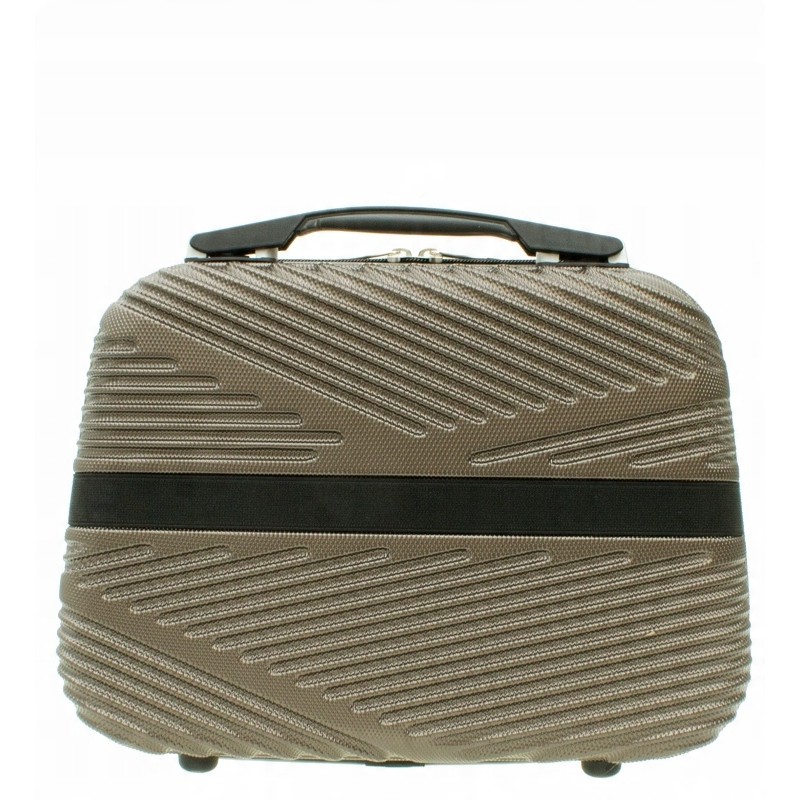 Zestaw 2szt Vip Collection kuferek podróżny ABS 14" MIAMI BEACH COFFEE 14L