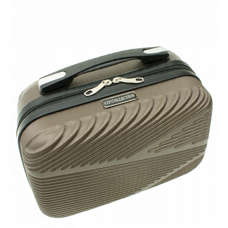 Zestaw 2szt Vip Collection kuferek podróżny ABS 14" MIAMI BEACH COFFEE 14L