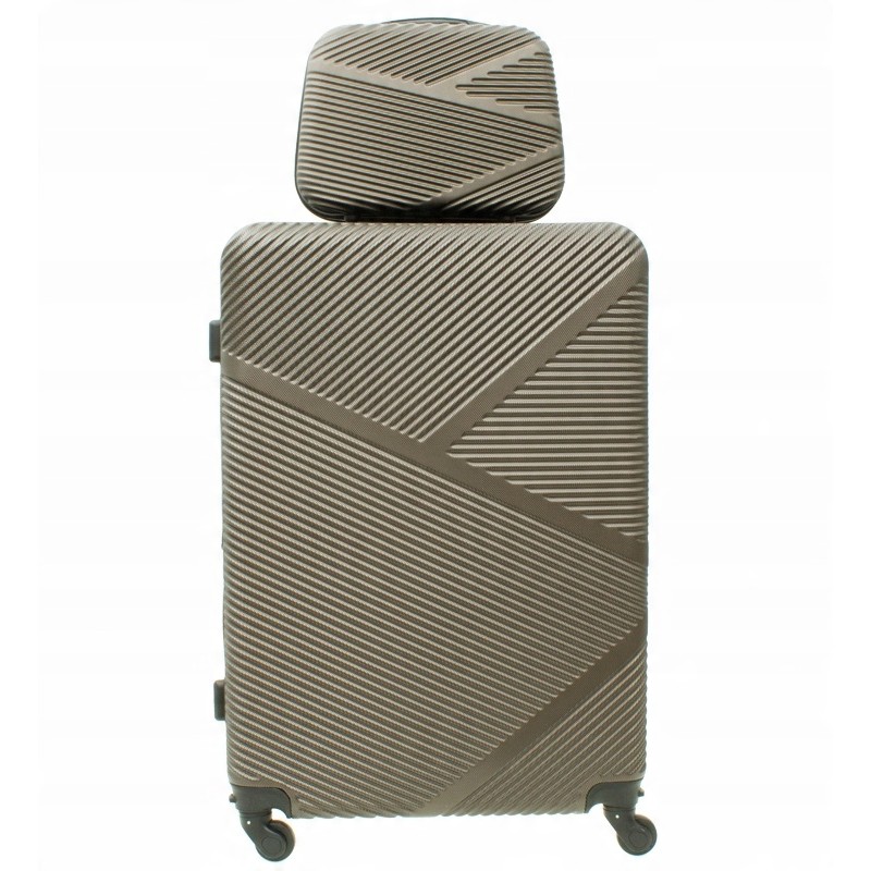 Zestaw 2szt Vip Collection kuferek podróżny ABS 14" MIAMI BEACH COFFEE 14L