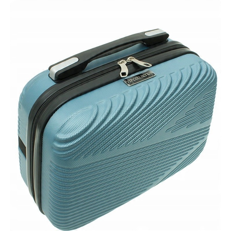 Zestaw 2szt Vip Collection mała kosmetyczka podróżna ABS 14" BLUE niebieska