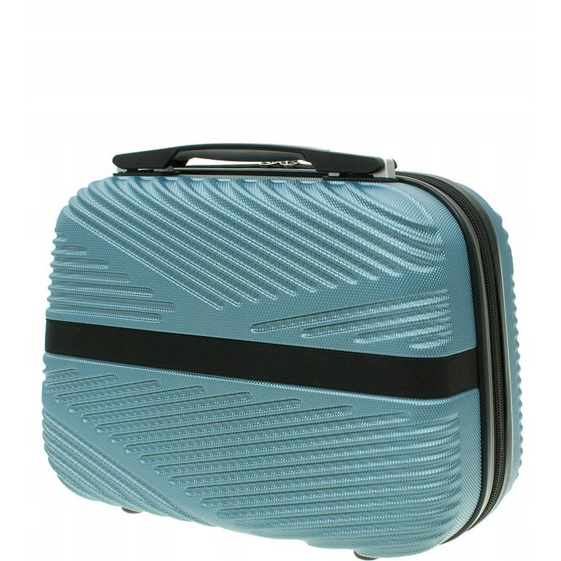 Zestaw 2szt Vip Collection mała kosmetyczka podróżna ABS 14" BLUE niebieska