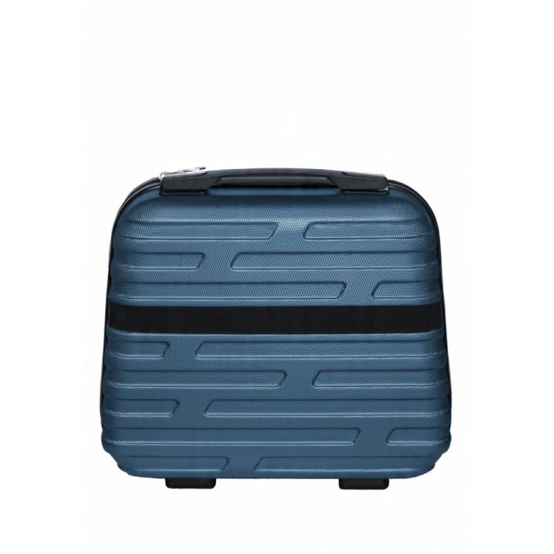 Zestaw 2szt Vip Collection mała kosmetyczka podróżna ABS 14" BLUE niebieska