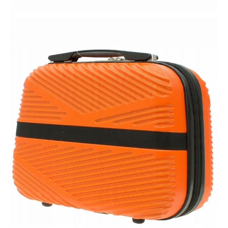 Zestaw 2szt Vip Collection mała kosmetyczka podróżna ABS 14"ORANGE 14L