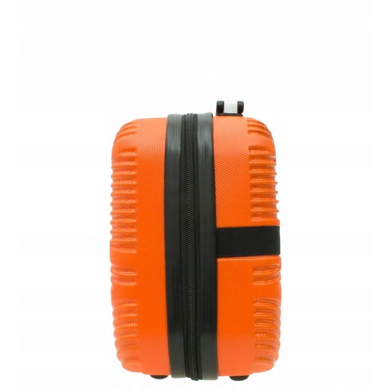 Zestaw -50 % Vip Collection mały kuferek podróżny ABS ORANGE 14L +portfel