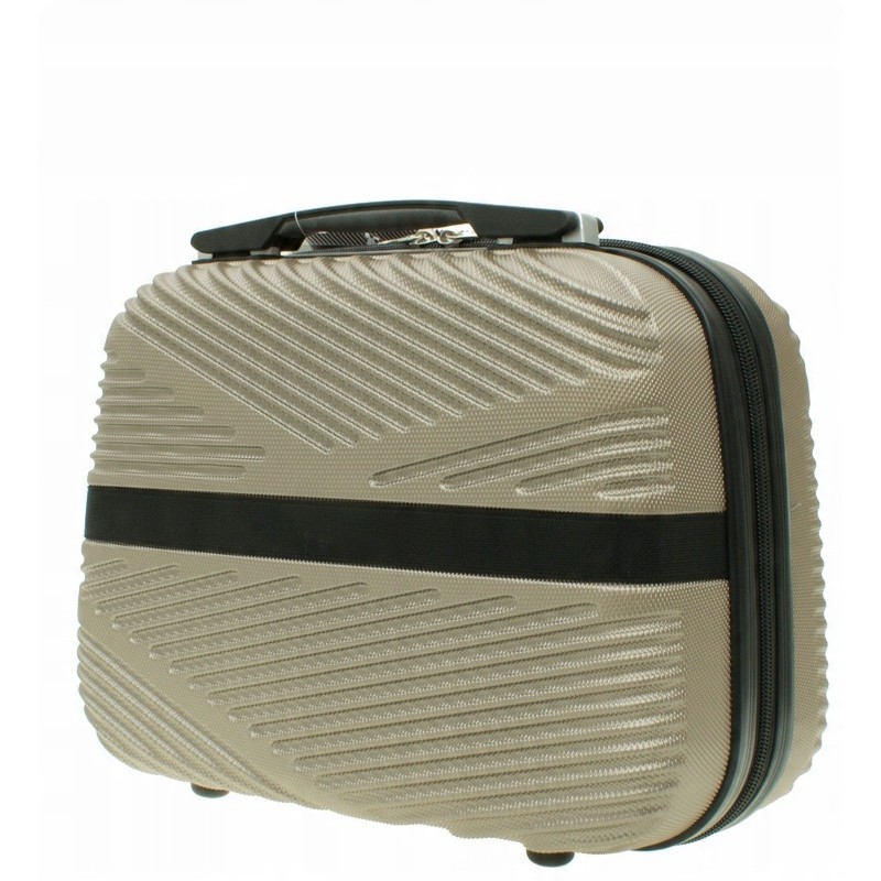 Vip Collection kosmetyczka podróżna ABS 14" MIAMI BEACH CHAMPAGNE 14L