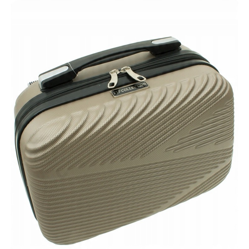 Vip Collection kosmetyczka podróżna ABS 14" MIAMI BEACH CHAMPAGNE 14L