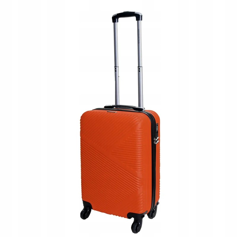 Walizka na kółkach ABS 1,9kg 34L mała walizka kabinowa podróżna ORANGE