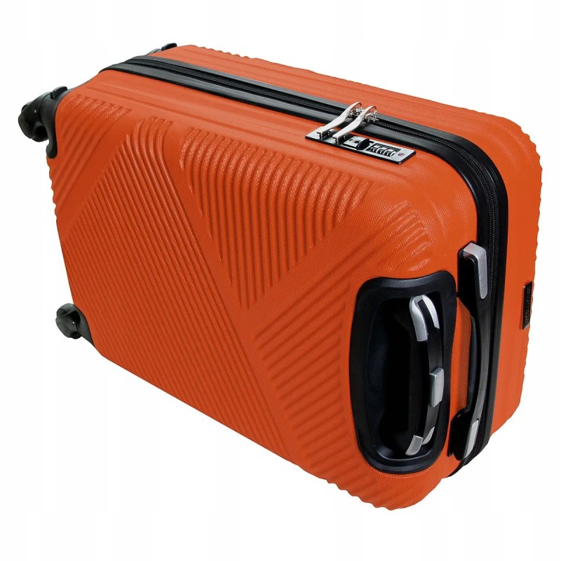Walizka na kółkach ABS 1,9kg 34L mała walizka kabinowa podróżna ORANGE