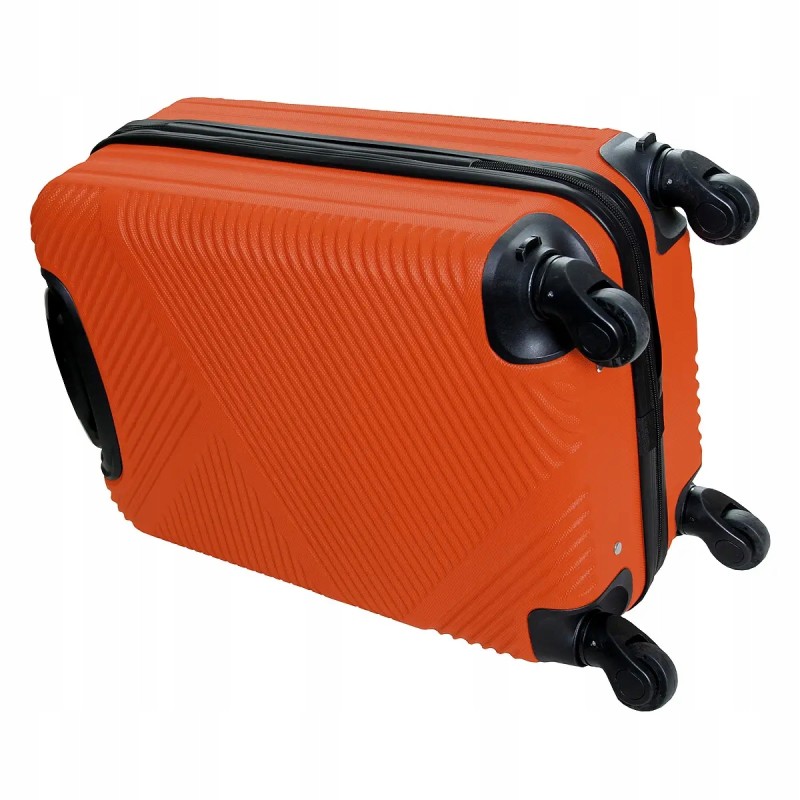 Walizka na kółkach ABS 1,9kg 34L mała walizka kabinowa podróżna ORANGE