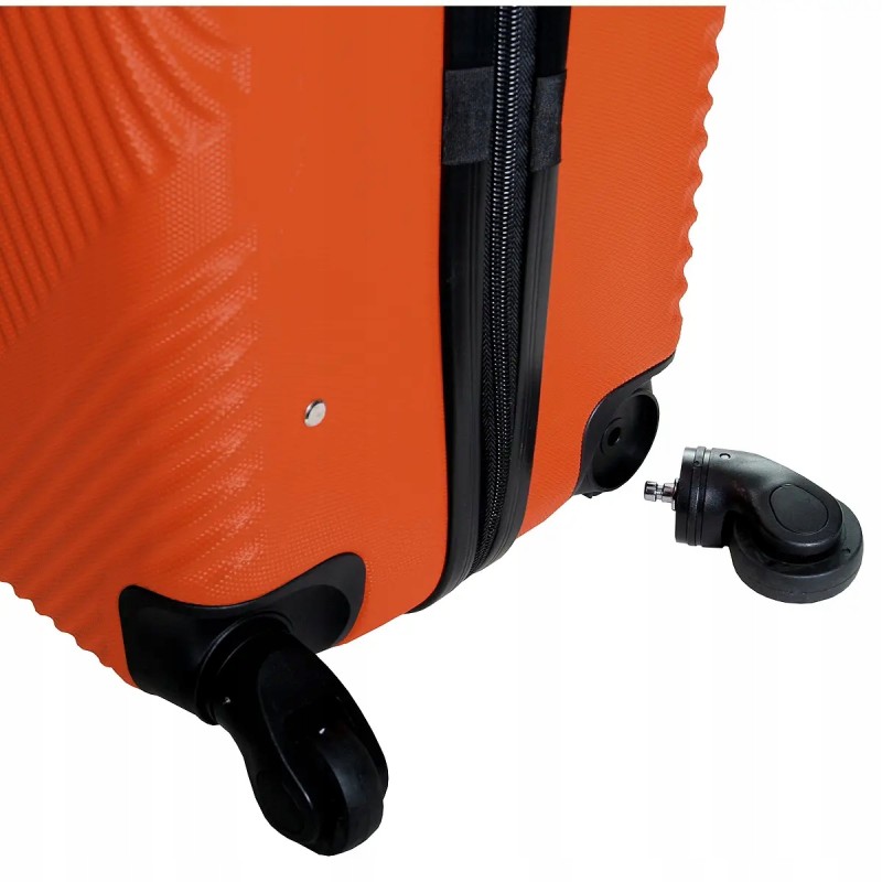 Walizka na kółkach ABS 1,9kg 34L mała walizka kabinowa podróżna ORANGE