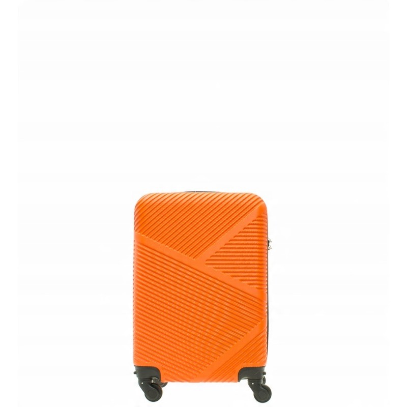 Walizka na kółkach ABS 1,9kg 34L mała walizka kabinowa podróżna ORANGE