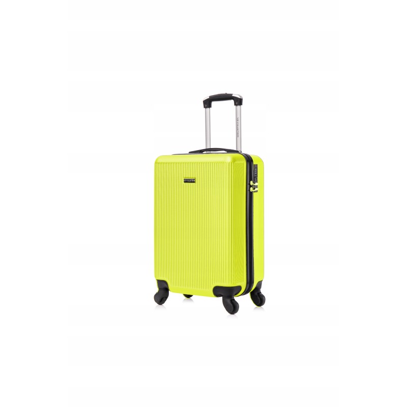 Vip Collection walizka kabinowa ABS 20" LIME GREEN 2,7kg 39L odp.kółka