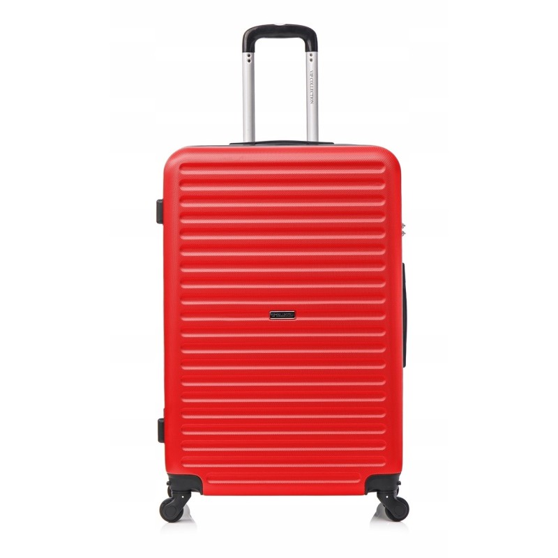Vip Collection walizka podróżna ABS 28" RED ATENY 4,4kg 102L odpinane kółka