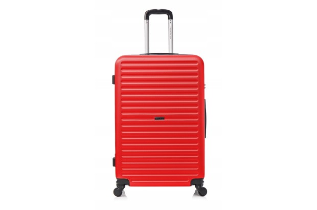Vip Collection walizka podróżna ABS 28" RED ATENY 4,4kg 102L odpinane kółka