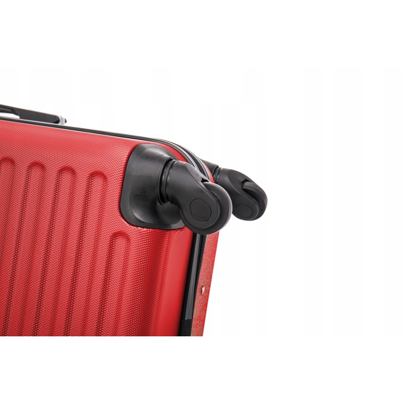 Vip Collection walizka podróżna ABS 28" RED ATENY 4,4kg 102L odpinane kółka