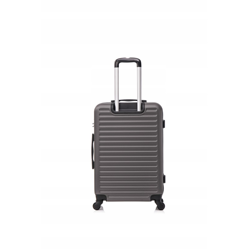 Vip Collection walizka podróżna ABS 24" DARK GREY ATENY 3,8kg 66L odpin.kół