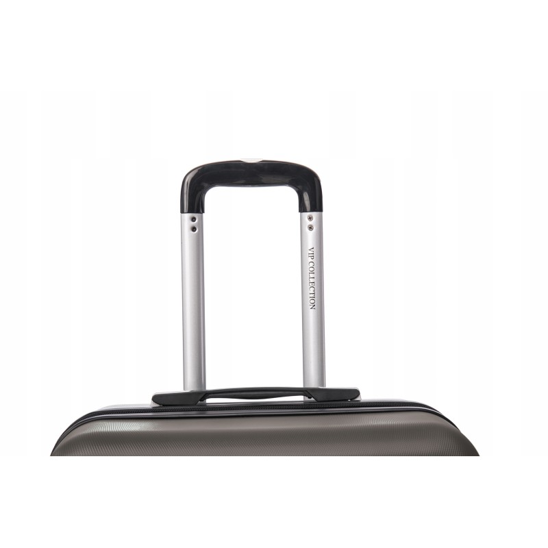 Vip Collection walizka podróżna ABS 24" DARK GREY ATENY 3,8kg 66L odpin.kół