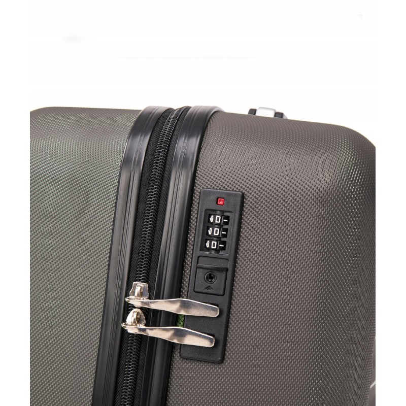 Vip Collection walizka kabinowa ABS 20 " Dark Grey ATENY 2,7kg 39L odp.kółk