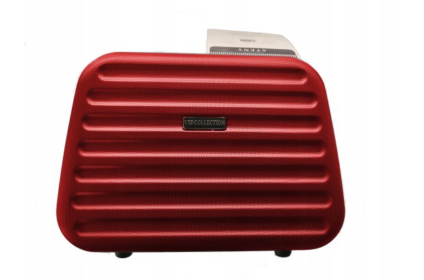 Vip Collection walizka kosmetyczka podróżna ABS 14" RED czerwona ATENY 14L