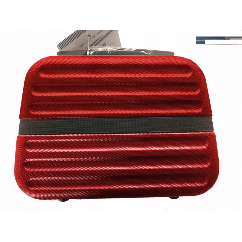 Vip Collection walizka kosmetyczka podróżna ABS 14" RED czerwona ATENY 14L