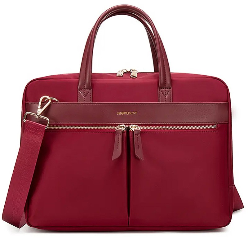 Stylowa DAMSKA CZERWONA torba etui shouldcat na laptopa 15,6" (ASK1011-red)
