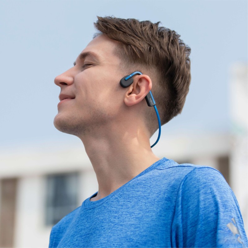 Shokz OpenMove niebieskie - słuchawki z przewodnictwem kostnym