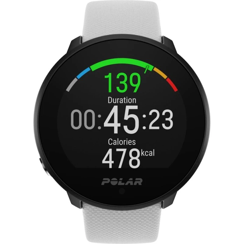Polar Unite S-L – Sportowy zegarek multisport z białym paskiem silikonowym