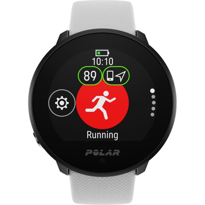 Polar Unite S-L – Sportowy zegarek multisport z białym paskiem silikonowym