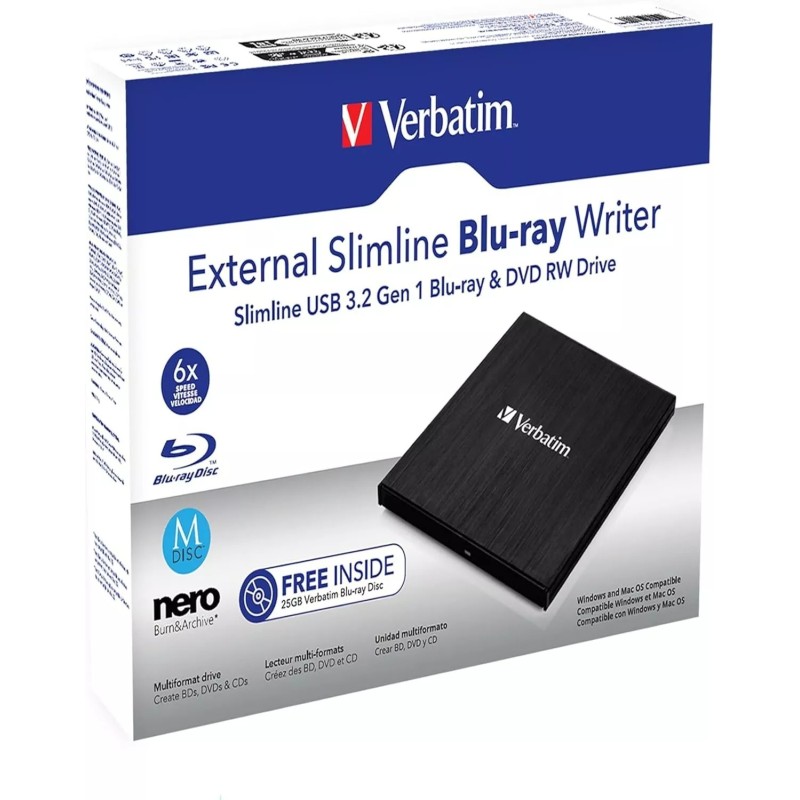 Nagrywarka zewnętrzna Verbatim Bluray BD Slimline