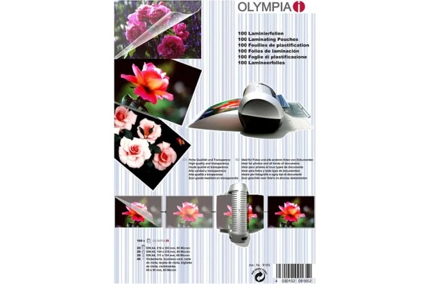 Zestaw folii do laminowania Olympia A4 A5 A6 business cards