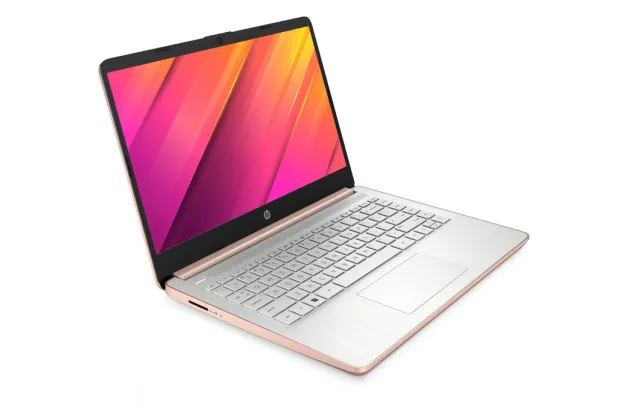 Laptop edukacyjny HP 14-dq0762dx / 9R8G4UA / Intel N4120 / 16GB / 128GB eMMC / HD / Win 11 / Różowy