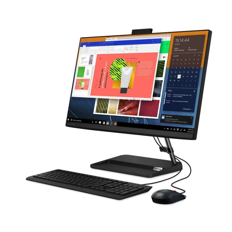 Lenovo IdeaCentre AIO 3 24ALC6 / F0G1012CGE-02 / AMD Ryzen 5 / 16GB / SSD 1TB / AMD Radeon / FullHD / Win 11 Pro / Czarny