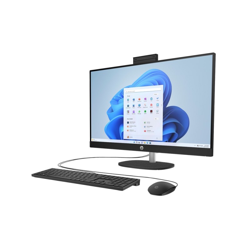 Komputer AIO HP 27-cr0038na / A4GF9EA / AMD Ryzen 5 / 16GB / SSD 1TB / Radeon / FullHD / Win 11 / Czarny