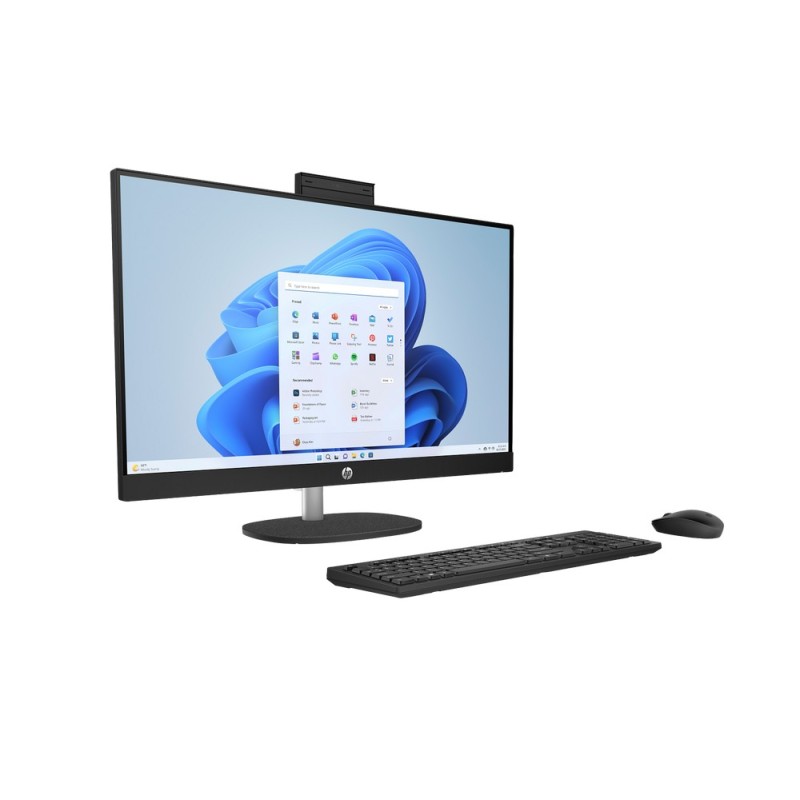 Komputer AIO HP 27-cr0038na / A4GF9EA / AMD Ryzen 5 / 16GB / SSD 1TB / Radeon / FullHD / Win 11 Pro / Czarny