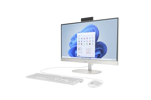 Komputer All in One HP 24-cr0034nf / 9S1N0EA / Ryzen 5 / 8GB / SSD 1TB / AMD Radeon / FullHD / Win 11 Pro / Biały