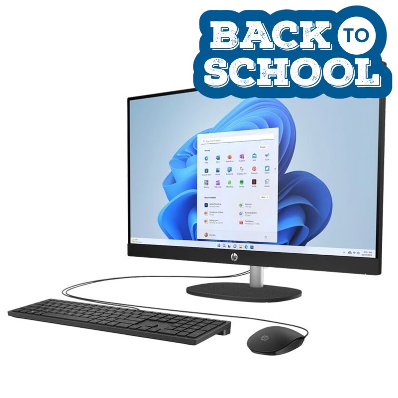 Komputer AIO HP 27-cr0038na / A4GF9EA / AMD Ryzen 5 / 16GB / SSD 1TB / Radeon / FullHD / Win 11 / Czarny