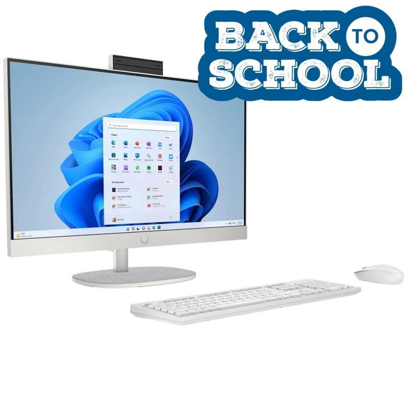 Komputer All in One HP 24-cr0061nf / 9S1N2EA / Ryzen 7 / 16GB / SSD 1TB / AMD Radeon / FullHD / Win 11 / Biały