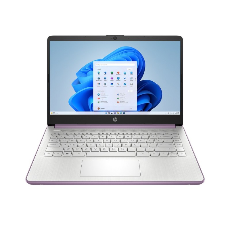 Dotykowy laptop HP 14-dq0804ds / A9ET6UA / Intel N4120 / 8GB / 64GB eMMC + 64GB SD / HD / Dotyk / Win 11 / Fioletowy