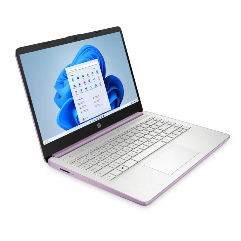 Dotykowy laptop HP 14-dq0804ds / A9ET6UA / Intel N4120 / 16GB / 64GB eMMC + 64GB SD / HD / Dotyk / Win 11 / Fioletowy
