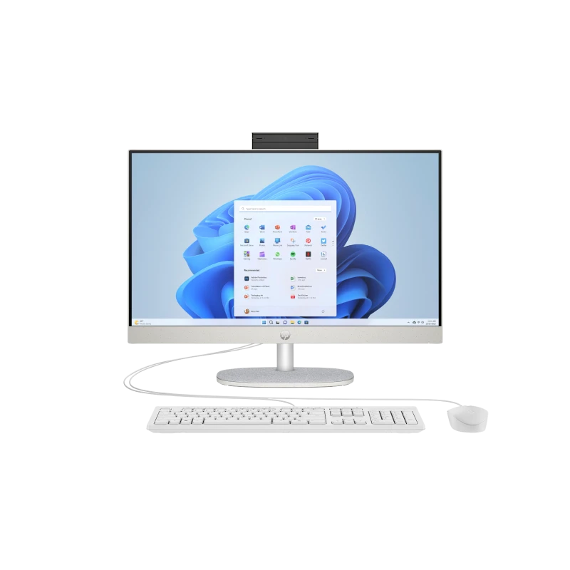 Komputer All in One HP 24-cr0034nl / 975B2EA / Intel N200 / 8GB / SSD 256GB / Intel UHD / FullHD / Win 11 / Biały