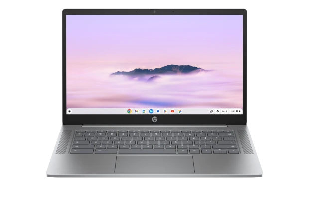 Laptop dla ucznia HP Chromebook  14a-nf0018ca / A4TJ4UA / Intel N100 / 4GB / 128GB USF / Intel HD / HD / Chrome OS / Srebrny